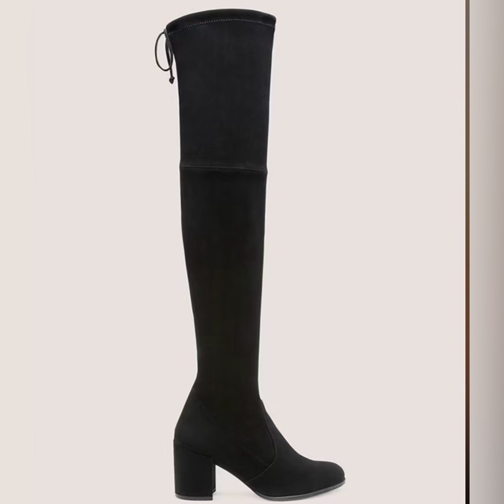 Stunning black suede Tieland over the knee boot